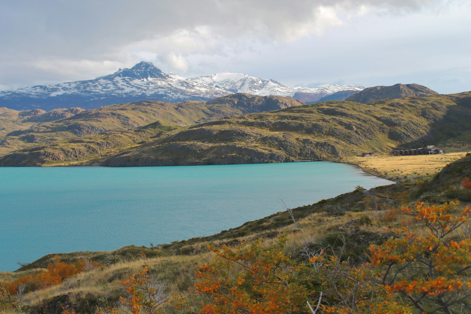 Cool Patagonian lake and mountains