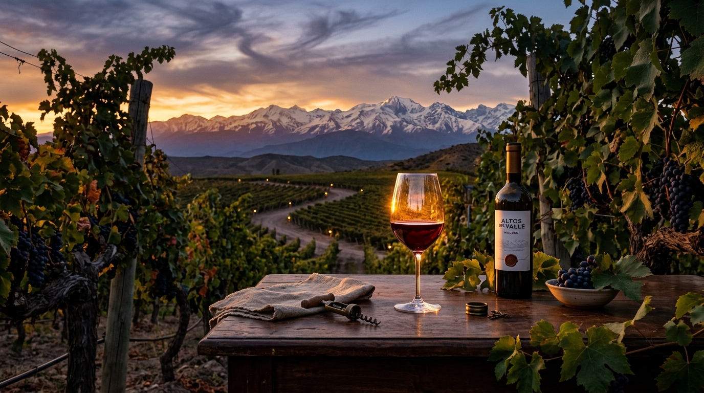 High-altitude Andean vineyards and Malbec