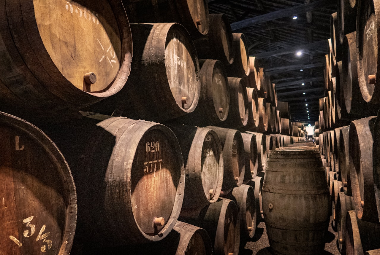 A red wine tank in a cellar during extended maceration