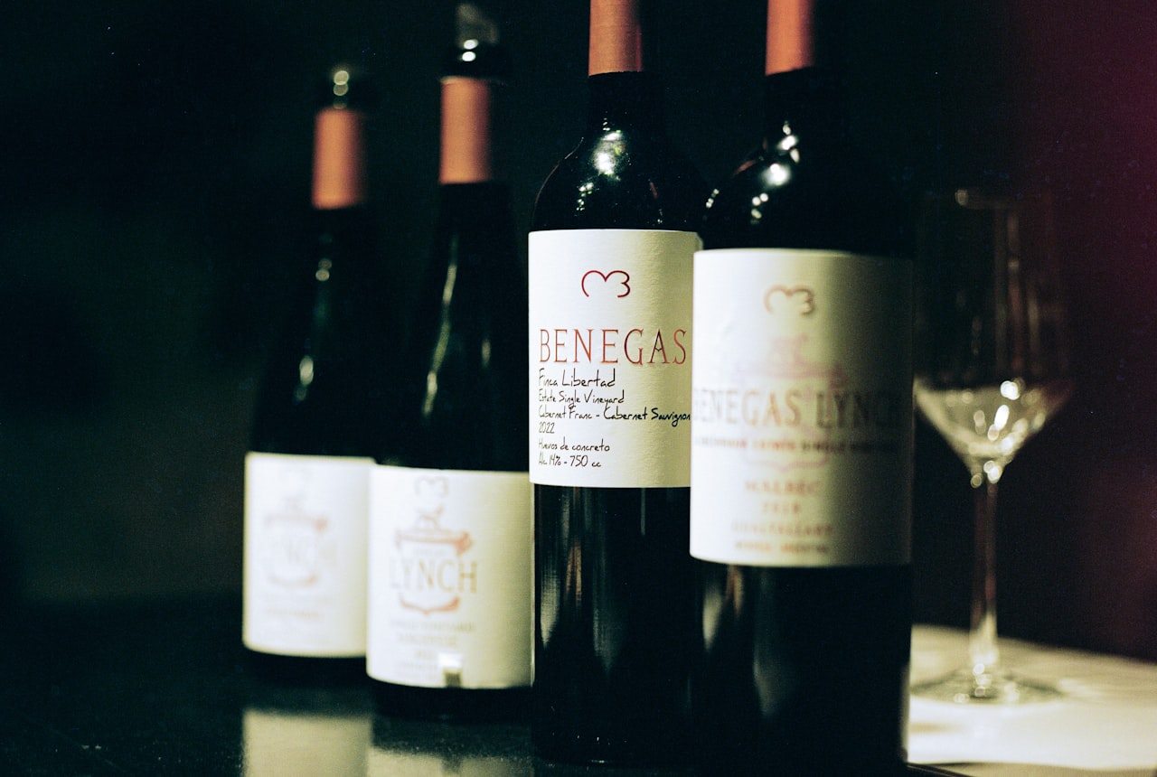 A glass of deep red wine, for a Malbec versus Cabernet comparison
